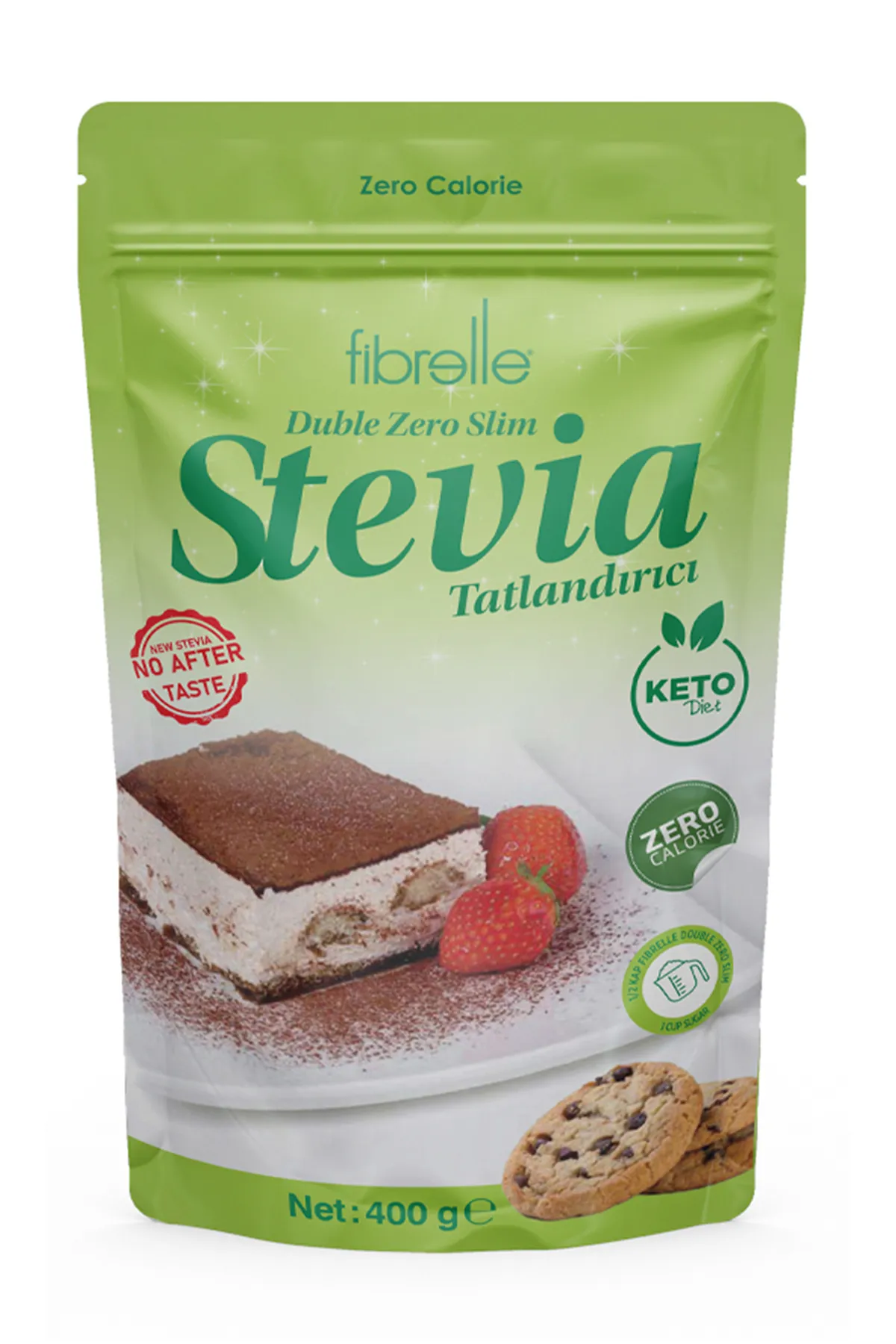 Fibrelle Duble Zero Slim Stevia Tatlandırıcı 400 g