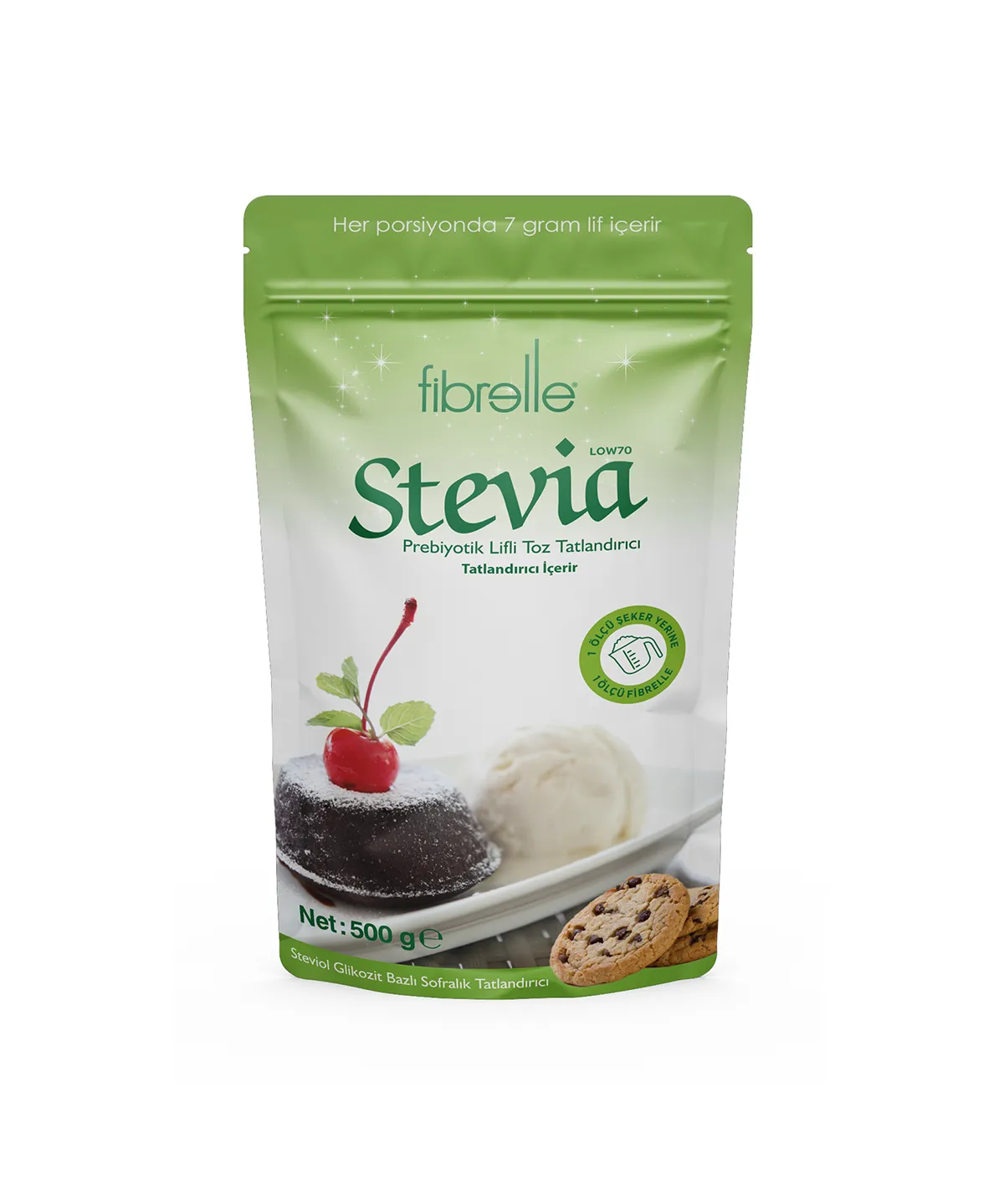 Fibrelle Prebiyotik Lifli Stevia Tatlandırıcı LOW70 (500 gr)