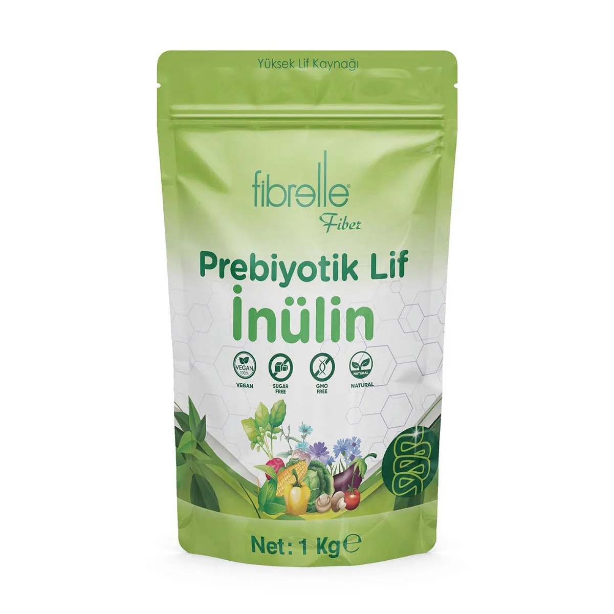 Fibrelle İnülin Prebiyotik Lif - Hindibağ (1 Kg Ambalaj) INULIN